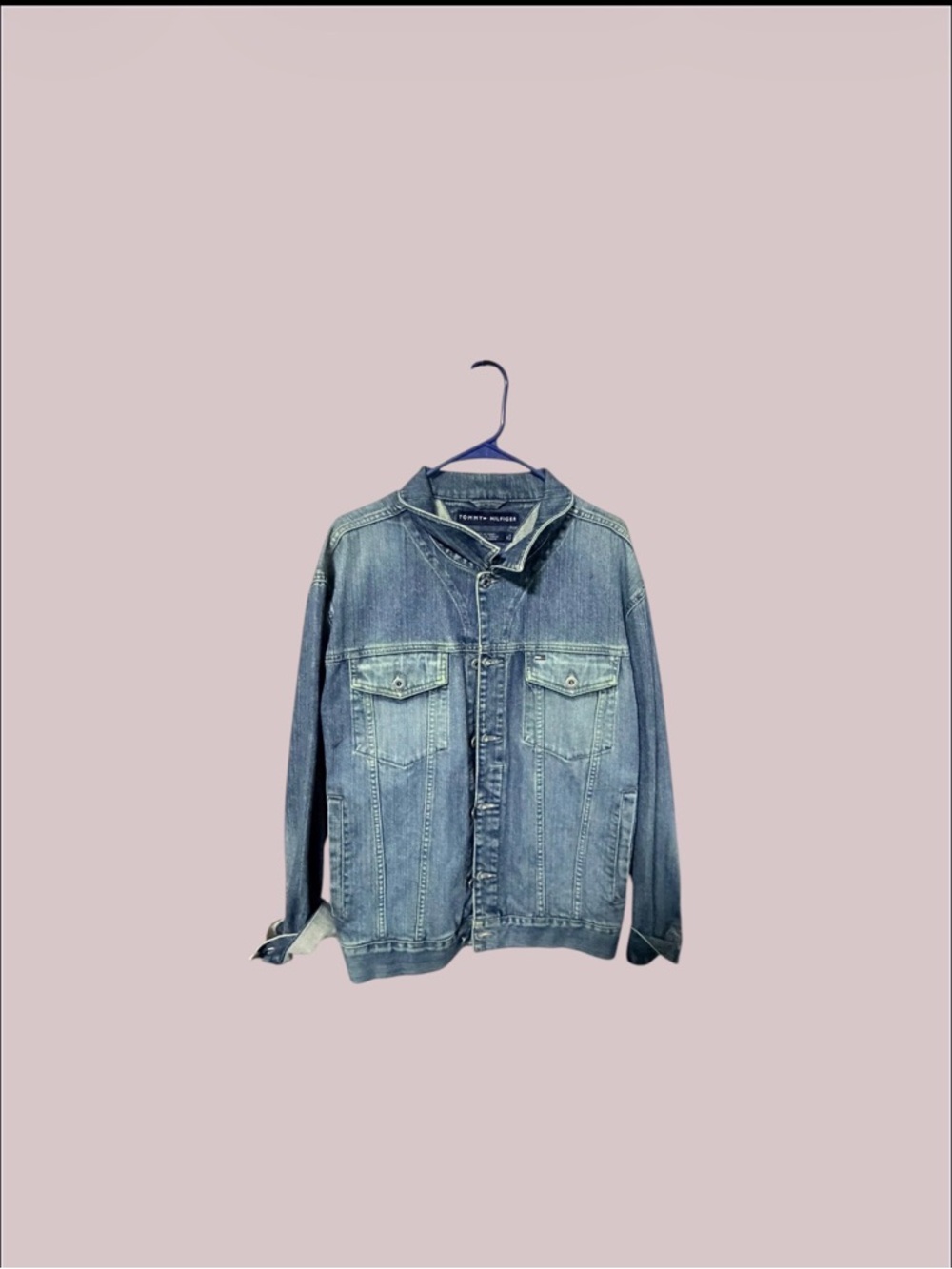 Tommy Hilfiger Light Blue Denim Jacket - Button-Front Shirt Jacket